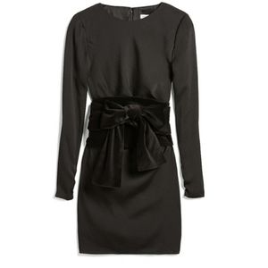 Womens Express X Karla Long Sleeve Velvet Bow